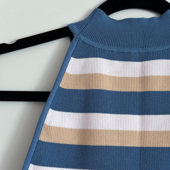 Aritzia Babaton Sculpt Knit Stripe Halter Tank - Picture 3 of 5